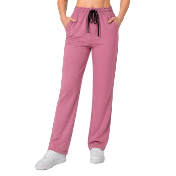Spodnie medyczne proste klasyczne brudny róż casual premium roz. 3XL